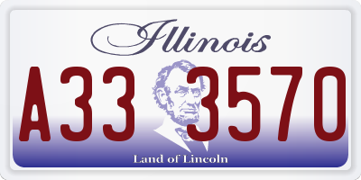 IL license plate A333570