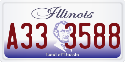 IL license plate A333588