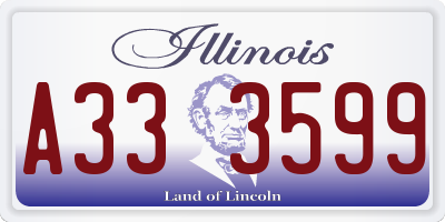 IL license plate A333599