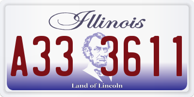 IL license plate A333611