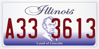IL license plate A333613
