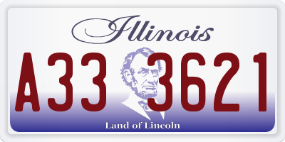 IL license plate A333621