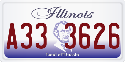 IL license plate A333626