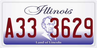 IL license plate A333629