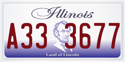 IL license plate A333677