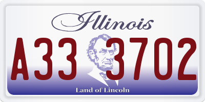 IL license plate A333702