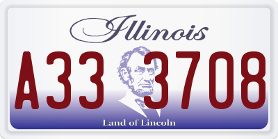 IL license plate A333708