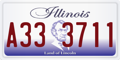 IL license plate A333711