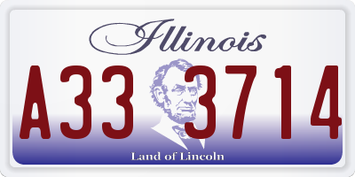 IL license plate A333714