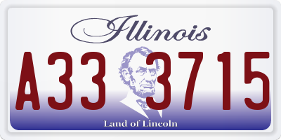 IL license plate A333715