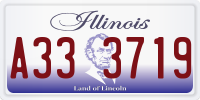 IL license plate A333719