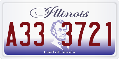 IL license plate A333721