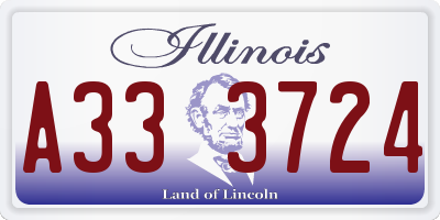 IL license plate A333724