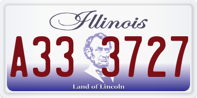 IL license plate A333727