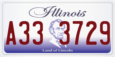 IL license plate A333729