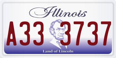 IL license plate A333737