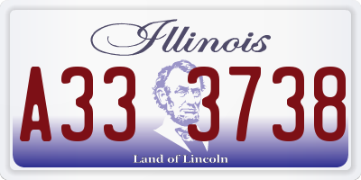 IL license plate A333738