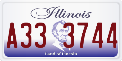 IL license plate A333744