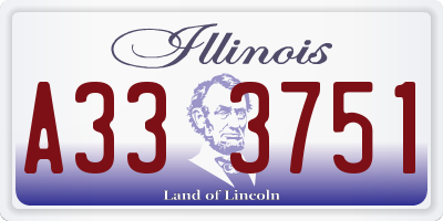 IL license plate A333751