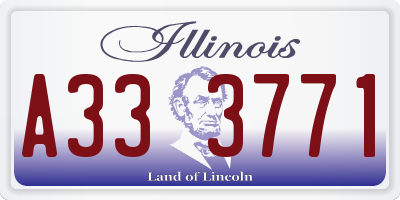 IL license plate A333771