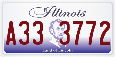 IL license plate A333772