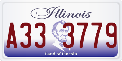IL license plate A333779