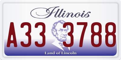 IL license plate A333788