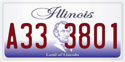 IL license plate A333801