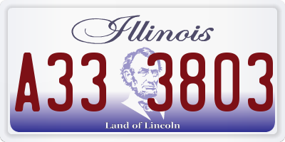 IL license plate A333803