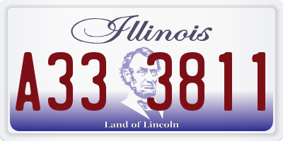 IL license plate A333811