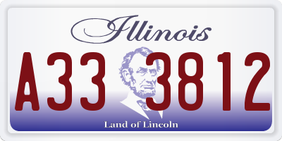 IL license plate A333812