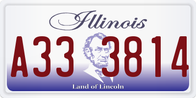 IL license plate A333814