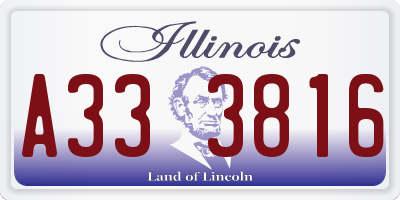 IL license plate A333816