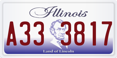 IL license plate A333817
