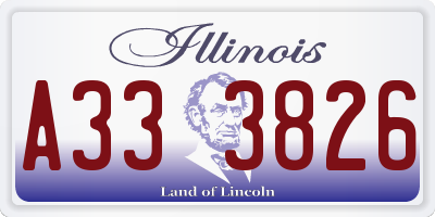 IL license plate A333826