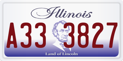IL license plate A333827