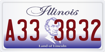 IL license plate A333832