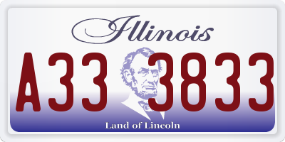 IL license plate A333833