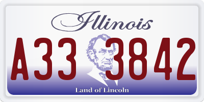 IL license plate A333842
