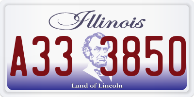 IL license plate A333850