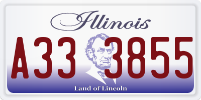 IL license plate A333855