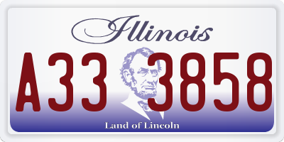 IL license plate A333858