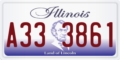 IL license plate A333861
