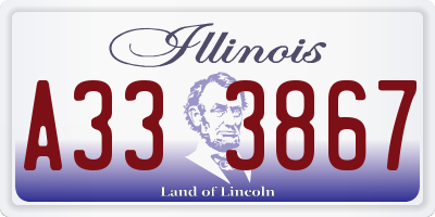 IL license plate A333867