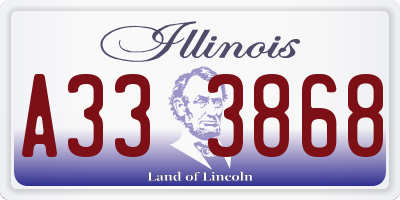 IL license plate A333868