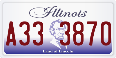 IL license plate A333870