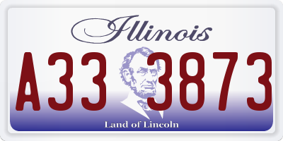 IL license plate A333873