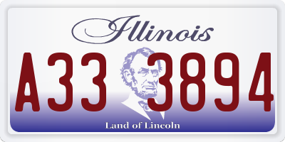 IL license plate A333894