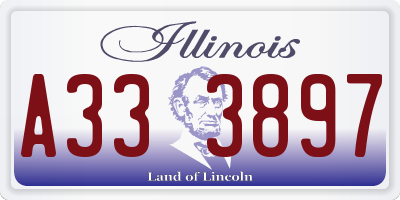 IL license plate A333897