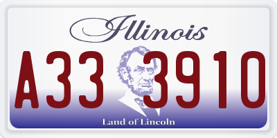 IL license plate A333910
